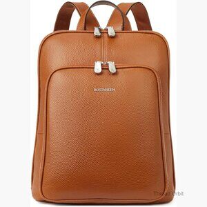 Genuine Leather Backpack Purse for College Travel with Multiple Pockets